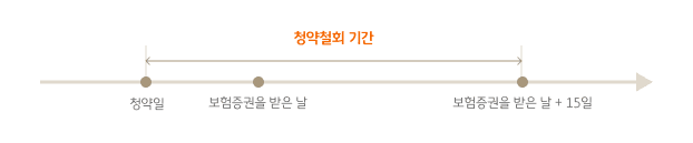 청약철회 기간: 보험증권을 받은 날부터 15일 이내 청약 철회 가능